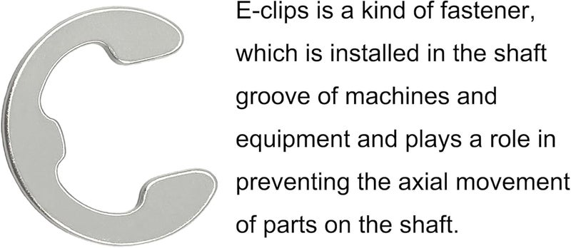 NACX M9 Stainless Steel External Circlips E-Clip Retaining Shaft Snap Rings, 150PCS - Image 3